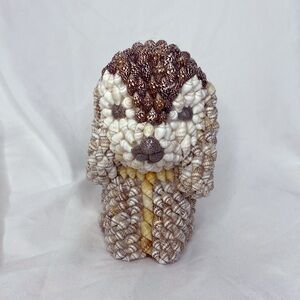 Vintage Shell Dog Statue